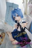 MW Girl Nanako Head Anime Doll Blue Hair Side View