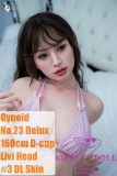 Gynoid No.23R 160cm D-Cup Silicone Sex Doll Livi Head in Pink Bikini Sitting Front View