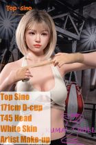 【Artist Makeup 】Top Sino Doll 171cm D-cup T45 Head Artist Makeup Head RRS+ Makeup selectable Boxer