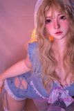 Firefly Diary 151cm A-cup Xifeng Head Full Silicone Sex Doll With Body Make-up in Blue Dress