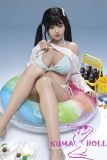 MMXDOLL 156cm E-cup Menghan Head Full Silicone Sex Doll in Light Blue Bikini