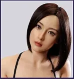 MMXDOLL 156cm E-cup Menghan Head Full Silicone Sex Doll in Light Blue Bikini