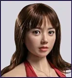 MMXDOLL 156cm E-cup Menghan Head Full Silicone Sex Doll in Light Blue Bikini