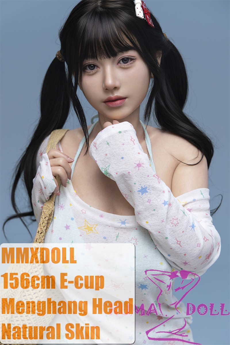 MMXDOLL 156cm E-cup Menghan Head Full Silicone Sex Doll in Light Blue Bikini