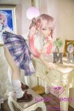 MW Girl Anime Sex Doll 115cm Mianmian S33 PVC Head – Pink Hair, Purple JK Uniform