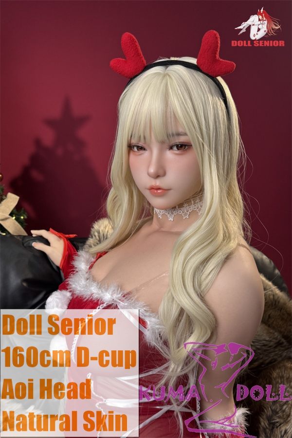 Doll Senior Aoi Head 160cm D-cup Full Silicone Sex Doll with Body Make-up in Christmas Outfit