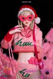 Pink outfit silicone sex doll Christmas