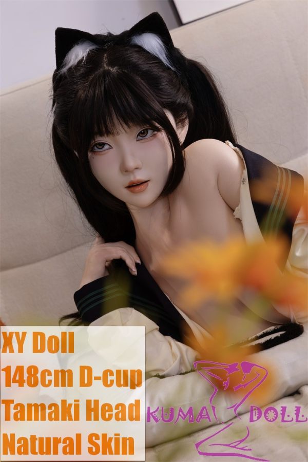 XYDOLL Sex Doll 148cm/4ft9 D-cup Silicone Tamaki Head Body Selectable in Cat Ears