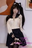 4ft9 D-cup silicone doll sitting