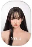 SHEDOLL 140cm/4ft6 head LuoXiaoxi normal breast head love doll body material customizable