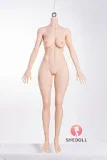 SHEDOLL 140cm/4ft6 head LuoXiaoxi normal breast head love doll body material customizable