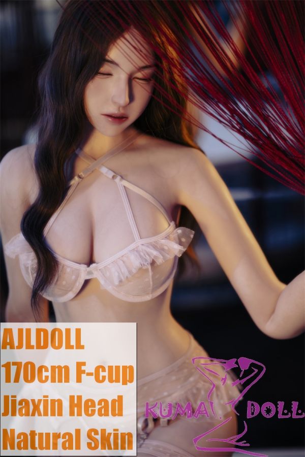 AJLDOLL 170cm F-cup Jiaxin Head Close Eye Full Silicone Sex Doll Lightweight Body Realistic Skin Texture in Pink Lingerie