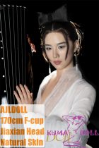 AJLDOLL 170cm F-cup Jiaxian Head Full Silicone Sex Doll Lightweight Body Realistic Skin Texture in White Chinese Costume