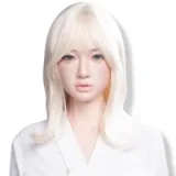 XYDOLL Sex Doll 148cm/4ft9 D-cup Silicone Belle Head Body Selectable in Blue Plaid Dress