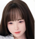 XYDOLL Sex Doll 148cm/4ft9 D-cup Silicone Belle Head Body Selectable in Blue Plaid Dress