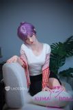 LACE DOLL 160cm C-cup Chimu Head Sex Doll Full Silicone Doll  in Red Plaid Shirt