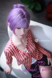 LACE DOLL 160cm C-cup Chimu Head Sex Doll Full Silicone Doll  in Red Plaid Shirt