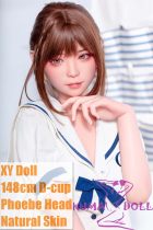 XYDOLL Sex Doll 148cm/4ft9 D-cup Silicone Phoebe Head Body Selectable College Style Outfit