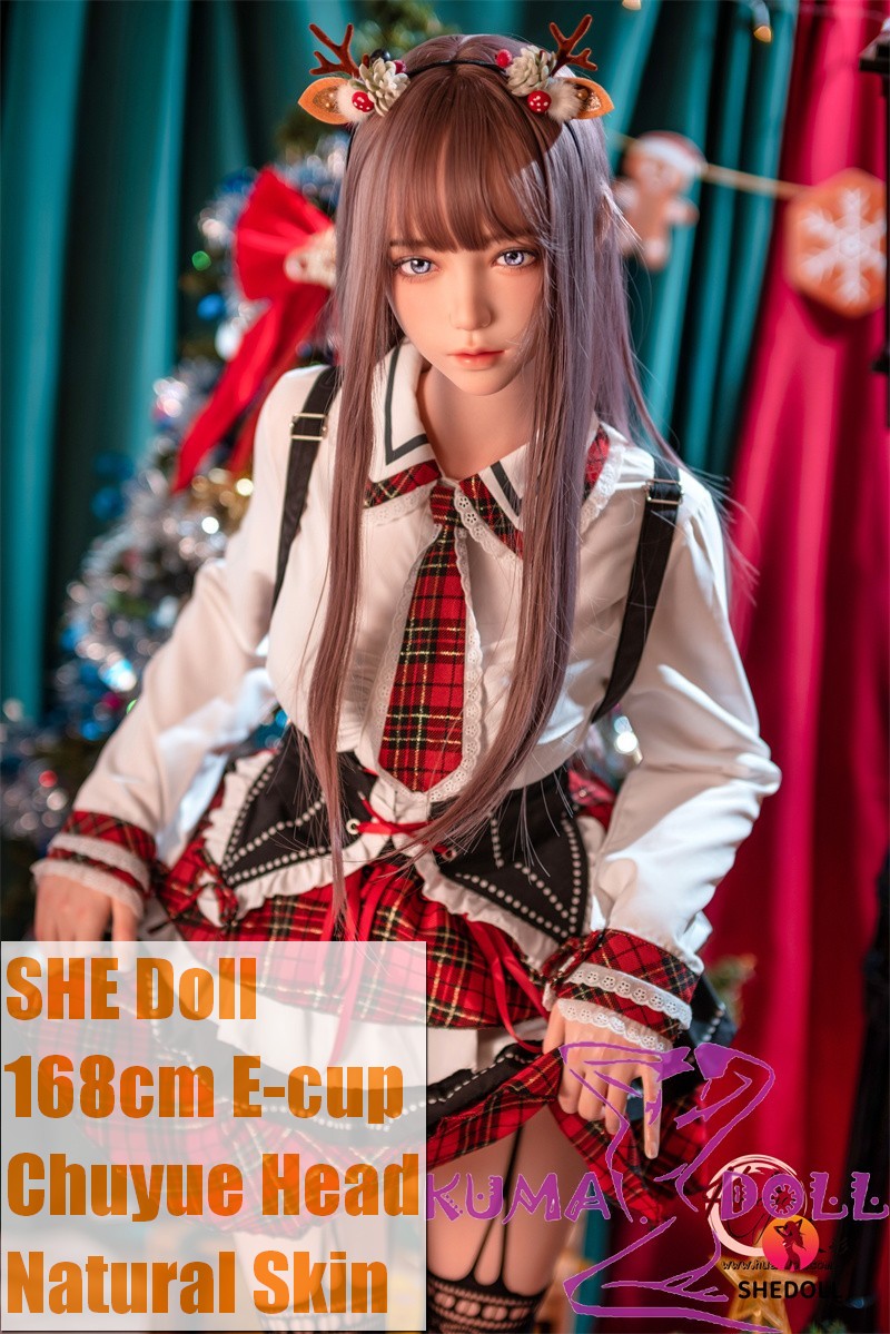 SHEDOLL 楚玥 Chuyue Head 168cm E-cup Sex Doll Body Material Customizable in Red Plaid Skirt