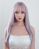 FANREAL 111cm F-cup Full Size Lifelike Silicone Sex Torso with Carlee Head Real Skin Texture in Blue Lace Outfit