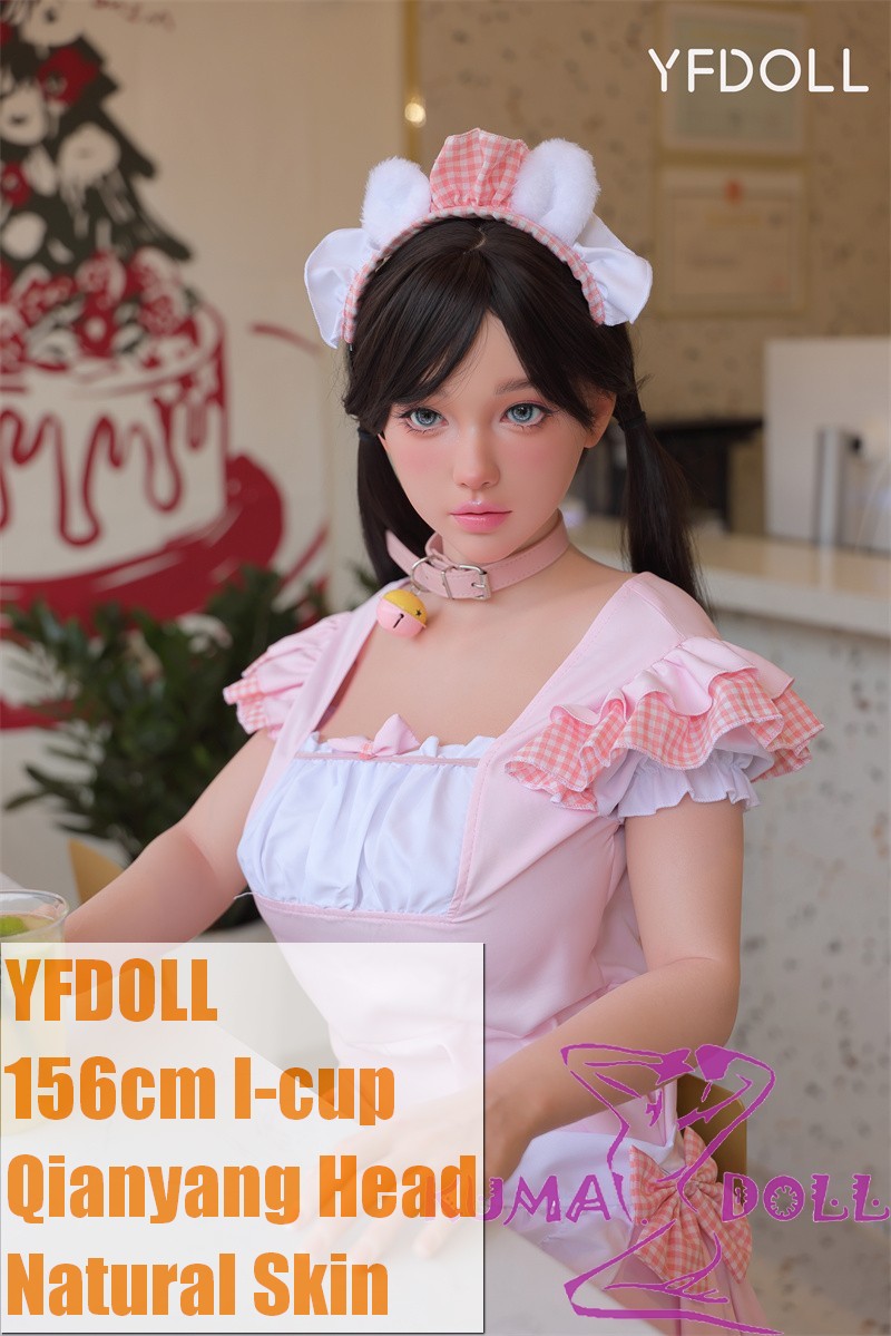 YFDOLL 156cm I-cup Qianyang Head Real Skin Texture Full Silicion Sex Doll in Pink Maid