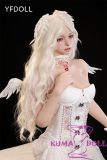 YFDOLL 161cm E-cup Xuehui Head Full Silicion Sex Doll White Court Dress