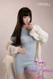 YFDOLL 161cm E-cup Taozi Head Full Silicion Sex Doll Blue Knit Bodysuit