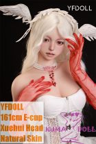 YFDOLL 161cm E-cup Xuehui Head Full Silicion Sex Doll White Court Dress