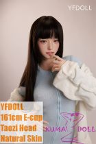 YFDOLL 161cm E-cup Taozi Head Full Silicion Sex Doll Blue Knit Bodysuit