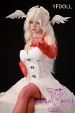 YFDOLL 161cm E-cup Xuehui Head Full Silicion Sex Doll White Court Dress