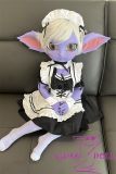 Real Girl 100cm AA-cup Xiaopao Head Full Silicone Doll Cosplay LOL Tristana Maid Outfit