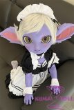 Real Girl 100cm AA-cup Xiaopao Head Full Silicone Doll Cosplay LOL Tristana Maid Outfit