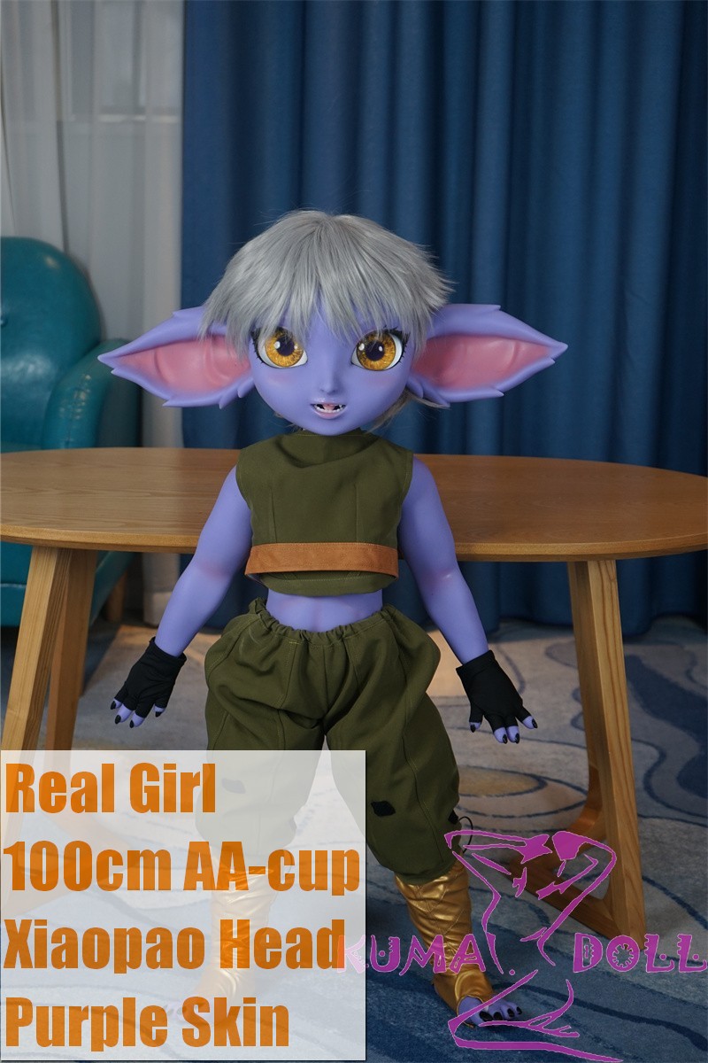 Real Girl 100cm AA-cup Xiaopao Head Full Silicone Doll Cosplay LOL Tristana