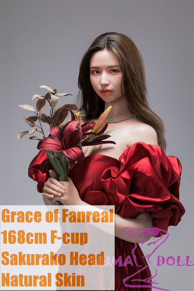 GRACE OF FANREAL 168cm F-cup Z02 Sakurako Head Full Silicone Sex Doll Elegant Evening Dress