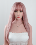 GRACE OF FANREAL Full Silicone Sex Doll 156cm D-cup Sana Head Actress Makeup in Pink Dress