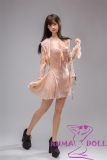 Sana silicone doll standing pink dress