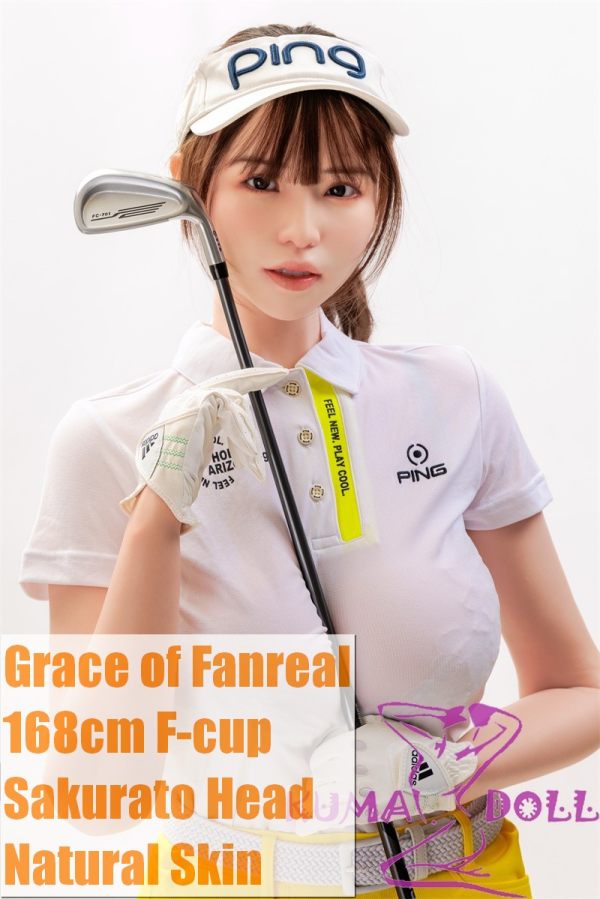 GRACE OF FANREAL Full Silicone Sex Doll 168cm F-cup Z02 Sakurako Head in Golf Outfit