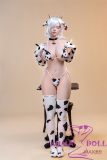 Cow print swimsuit sex doll standing pose