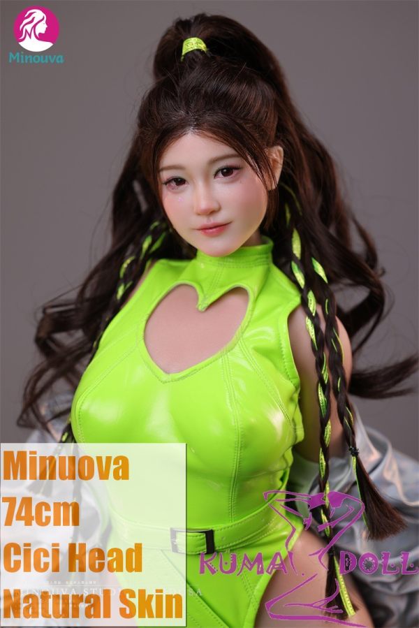 Minuova Doll 74cm Body with Finger Skeleton Cici Head Full Silicone Mini Sex Doll Comes with Doll Stand Silver Jacket