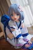 Blue kimono adult doll home scene