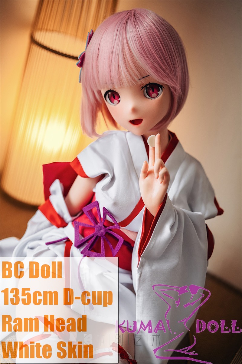 BC Doll 135cm D-cup M Series Ram Head Full Silicone Love Doll in Red Kimono