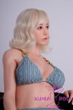 BQDOLL 162cm C-cup B1 Head Full Silicone Sex Dolls in Blue Swimsuit