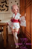 BC Doll red kimono standing pose