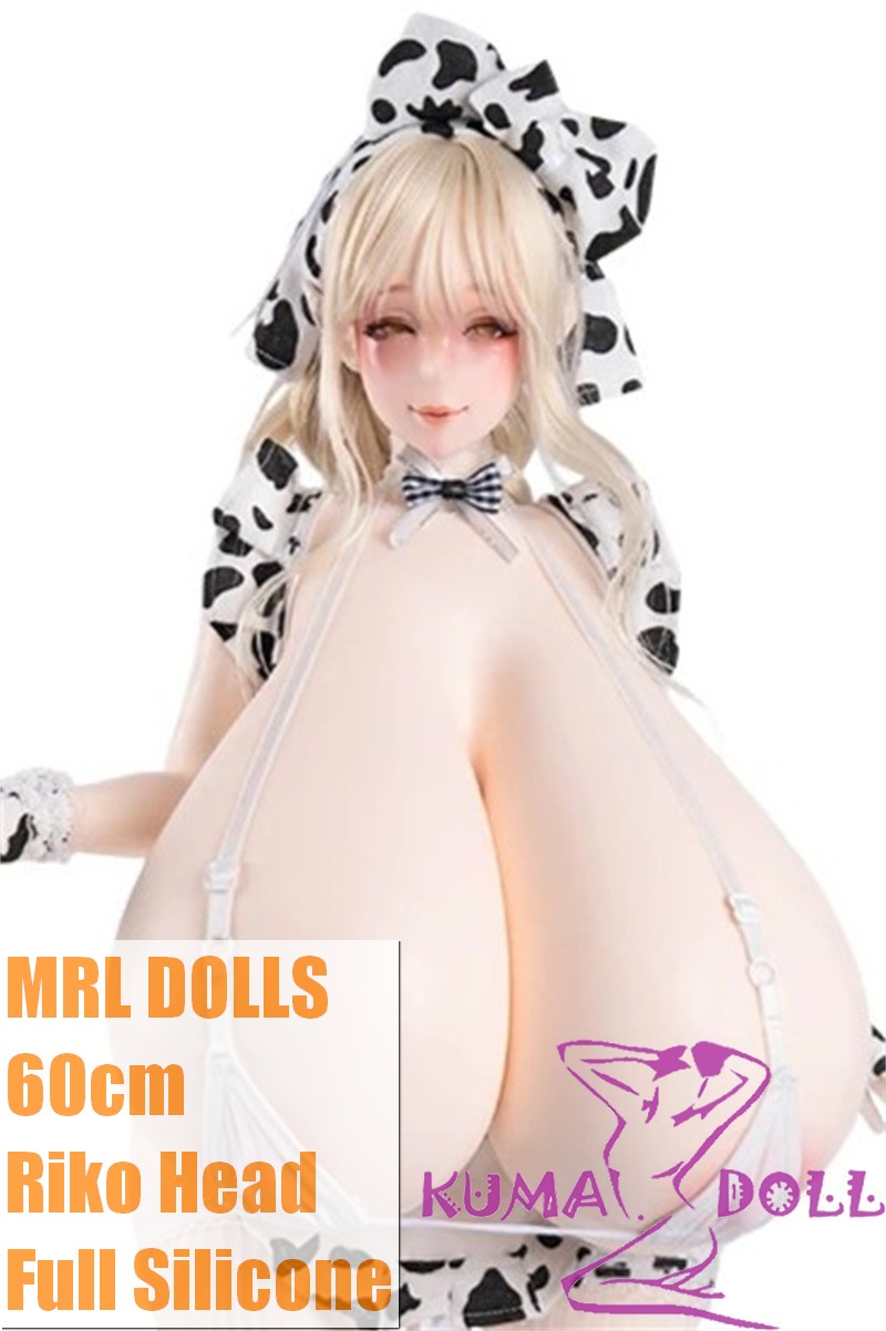 MRL DOLLS Full Silicone Sex Doll 60cm Riko Head Cow Pattern Outfit