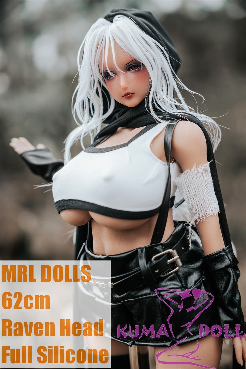 MRL DOLLS Full Silicone Sex Doll 62cm Raven Head Punk Girl