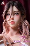 Close up face makeup doll