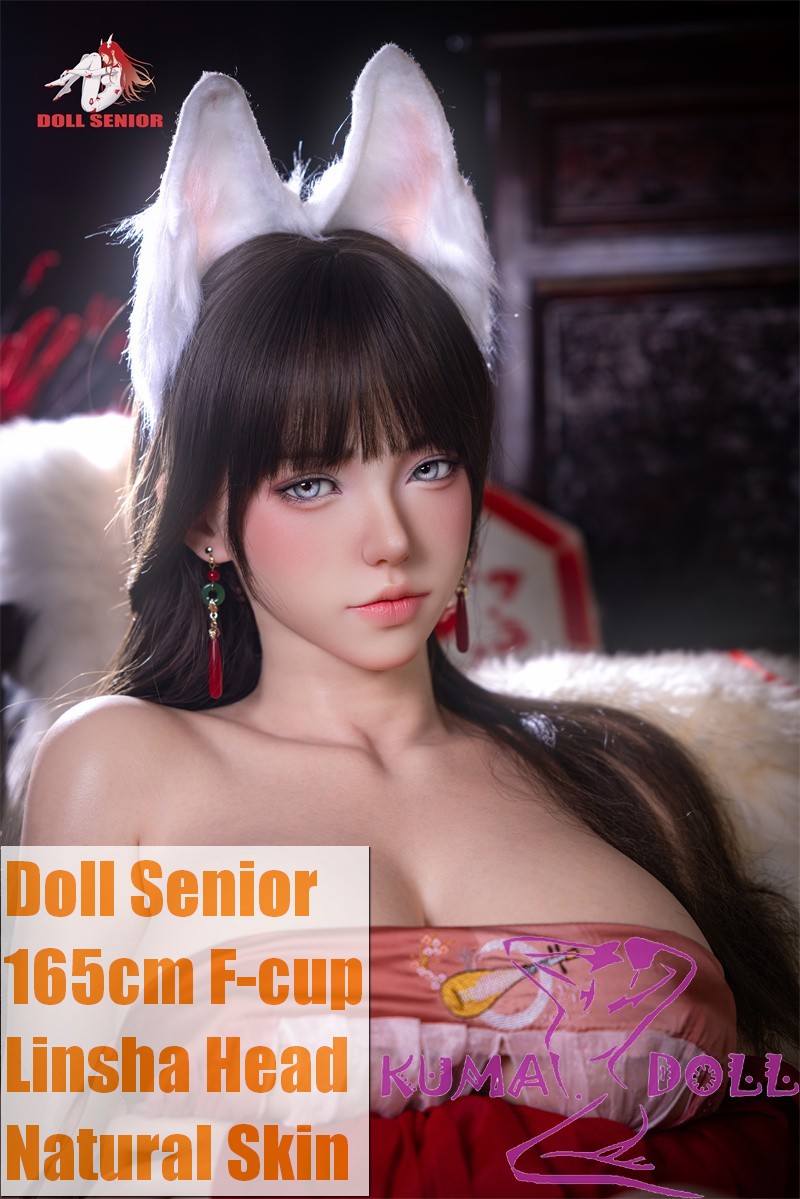 Doll Senior Linsha Head 165cm F-Cup Full Silicone Sex Doll in Fox Ears Red Robe