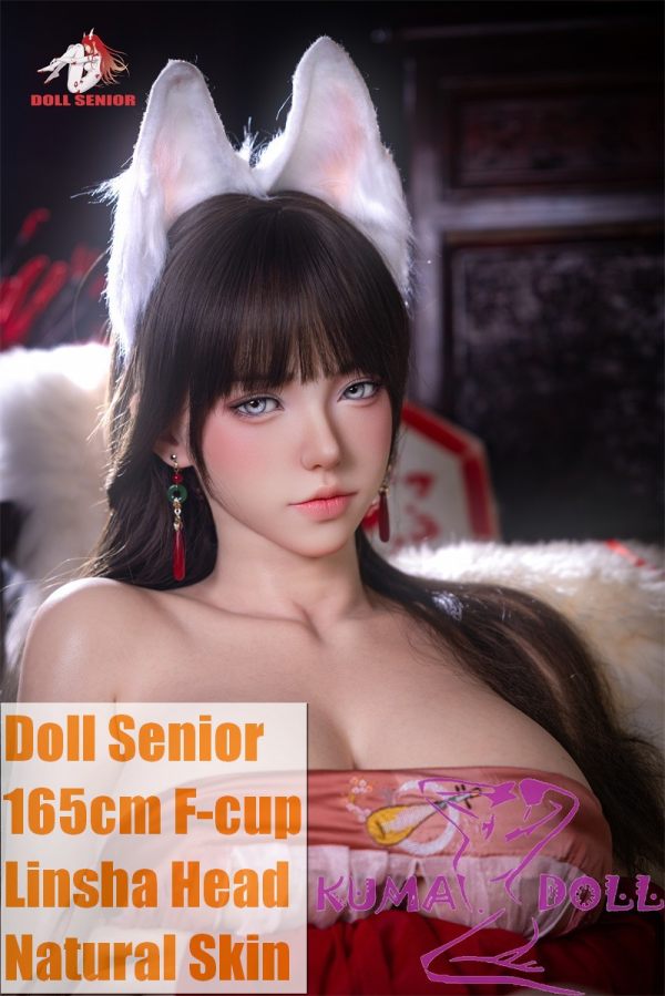 Doll Senior Linsha Head 165cm F-Cup Full Silicone Sex Doll in Fox Ears Red Robe