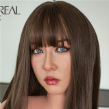 FANREAL 111cm F-cup Full Size Lifelike Silicone Sex Torso with Della Head Real Skin Texture in Black Lace Bodysuit
