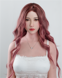FANREAL 166 cm J-Cup Nora Head Full Size Lifelike Silicone Sex Doll Fair Skin in Red Bathrobe